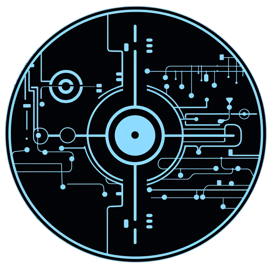 Spinning circuit board vinyl